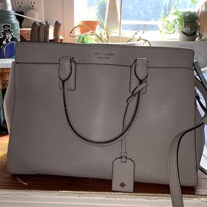 Beautiful, grey, timeless Kate spade bag to go with every outfit!